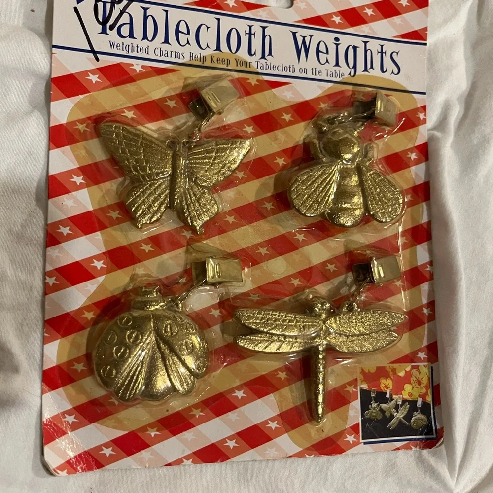 Tablecloth Weights - Gold Insect Charm Set (4 Piece)
